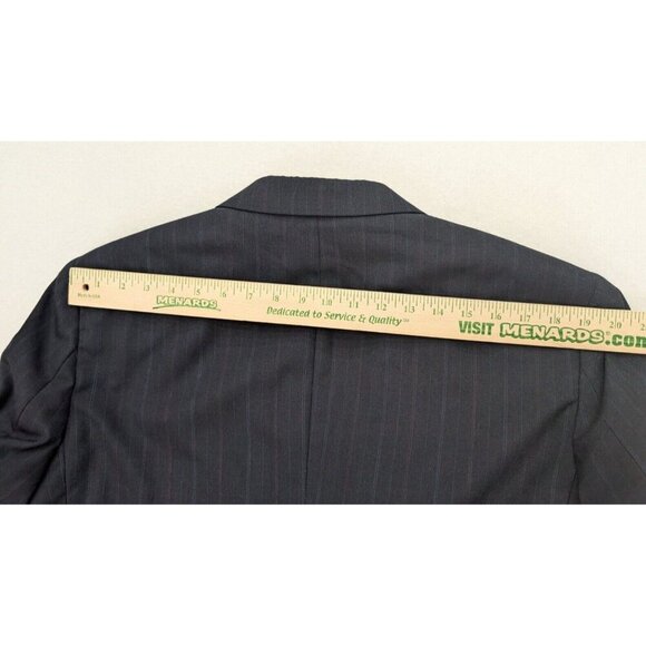 Towncraft Men's Blazer Jacket Size 42S Blue Pinstripe Sport Coat - Picture 10 of 16